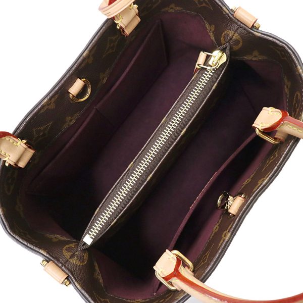 200012874019 3 Louis Vuitton Montaigne Shoulder Handbag Diagonal Monogram Brown Gold