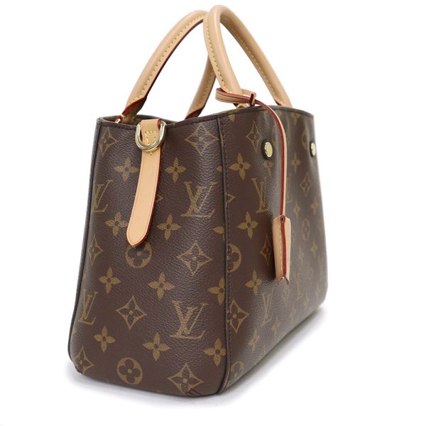 200012874019 4 Louis Vuitton Montaigne Shoulder Handbag Diagonal Monogram Brown Gold