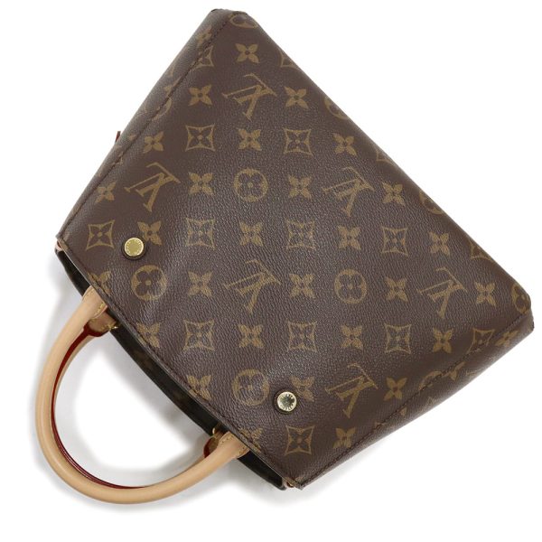 200012874019 6 Louis Vuitton Montaigne Shoulder Handbag Diagonal Monogram Brown Gold