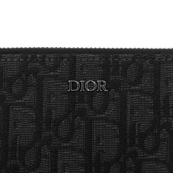 200012912019 10 Christian Dior Oblique Jacquard Clutch Bag Black Silver