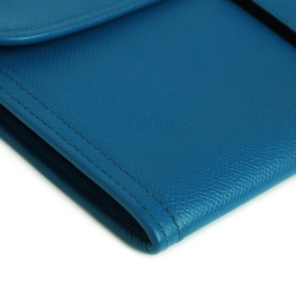 200012946019 10 Hermes Jige Elan 29 Second Clutch Bag Vaux Epson Leather Blue