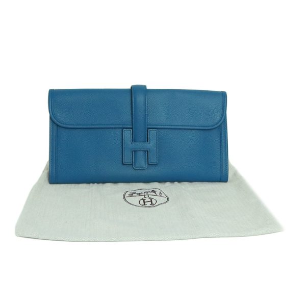 200012946019 2 Hermes Jige Elan 29 Second Clutch Bag Vaux Epson Leather Blue