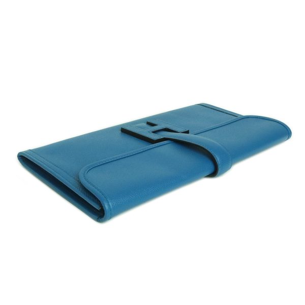 200012946019 5 Hermes Jige Elan 29 Second Clutch Bag Vaux Epson Leather Blue