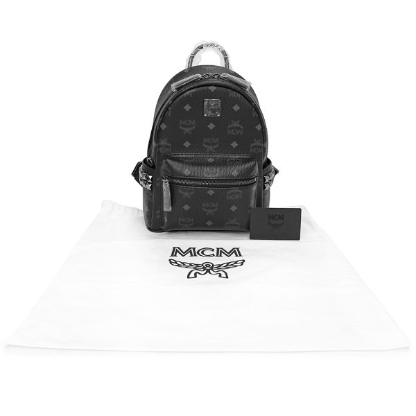 200012972019 2 Mcm Side Studs Visetos Rucksack Backpack Black