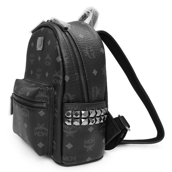 200012972019 4 Mcm Side Studs Visetos Rucksack Backpack Black