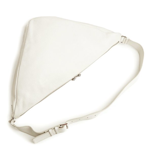 200012976019 6 Prada Triangle Logo Shoulder Bag VITELLO DAINO Leather Off White