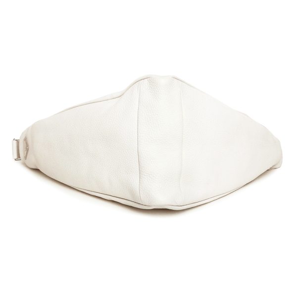 200012976019 7 Prada Triangle Logo Shoulder Bag VITELLO DAINO Leather Off White