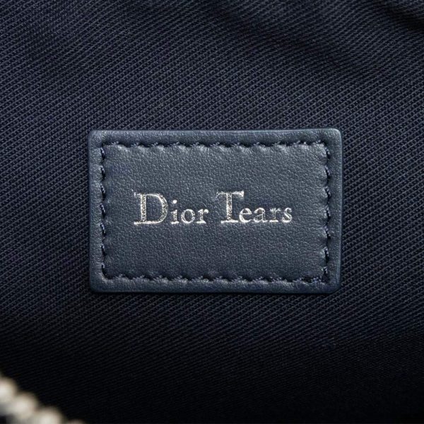 200012977019 9 Christian Dior Dior Tears Saddle Shoulder Bag Cotton Denim Navy Silver