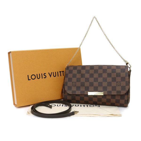 200013027019 2 Louis Vuitton Favorite MM 2way Shoulder Bag Damier Brown
