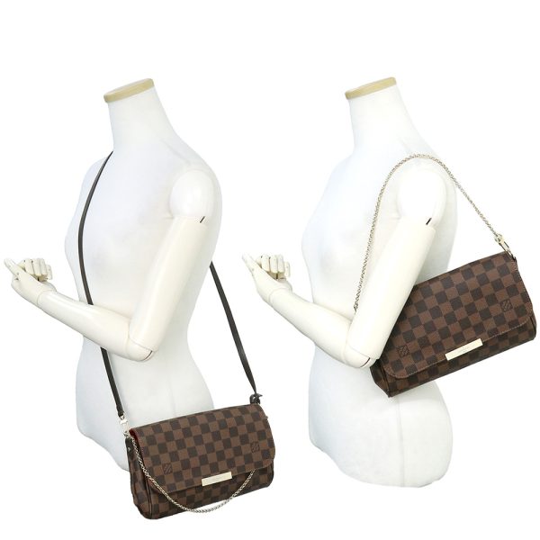 200013027019 9 Louis Vuitton Favorite MM 2way Shoulder Bag Damier Brown