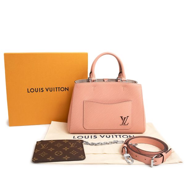 200013102019 2 Louis Vuitton Marel Tote BB Epi Leather Rose Trianon Pink Silver