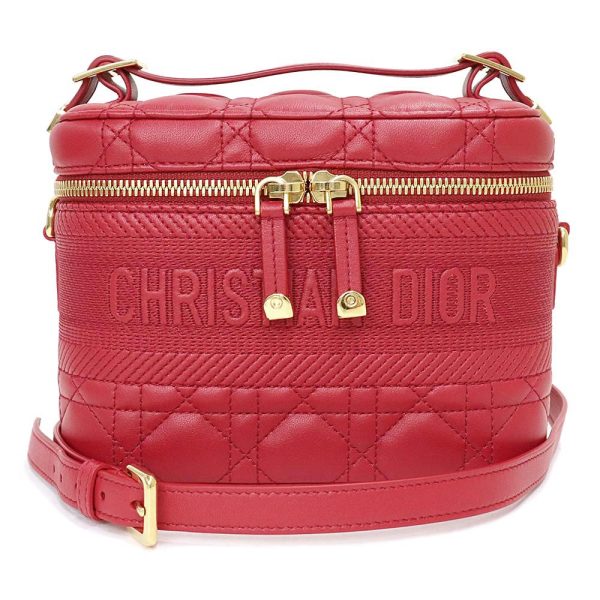 200013113019 Dior Vanity Shoulder Bag Lambskin Leather Red