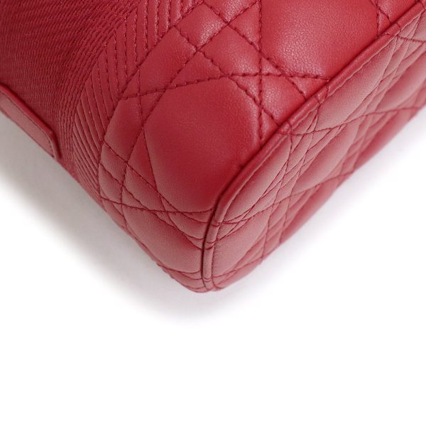 200013113019 10 Dior Vanity Shoulder Bag Lambskin Leather Red