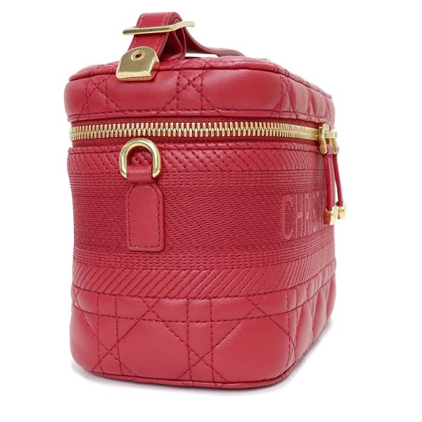 200013113019 4 Dior Vanity Shoulder Bag Lambskin Leather Red