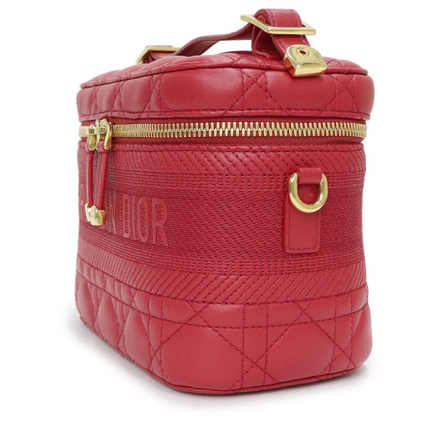 200013113019 5 Dior Vanity Shoulder Bag Lambskin Leather Red