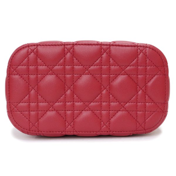 200013113019 7 Dior Vanity Shoulder Bag Lambskin Leather Red