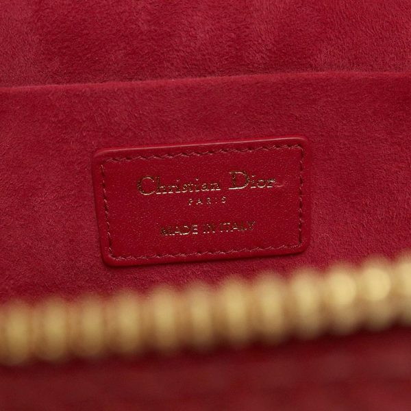200013113019 9 Dior Vanity Shoulder Bag Lambskin Leather Red