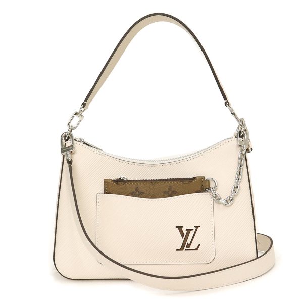 200013120019 Louis Vuitton Marel Shoulder Handbag Epi Leather Quartz Silver