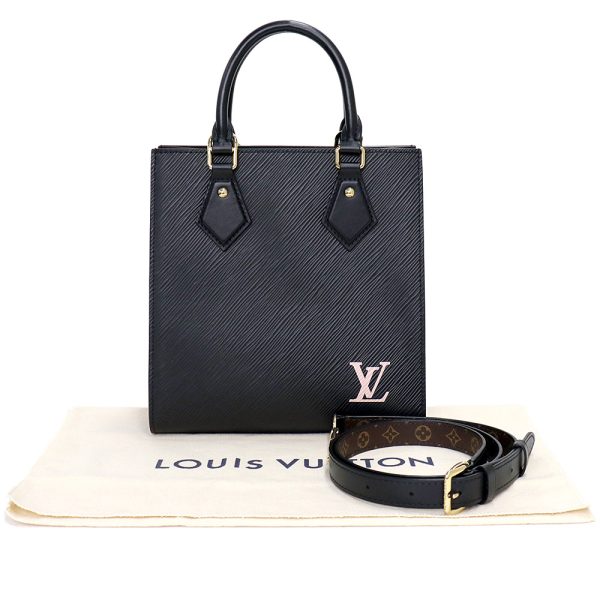 200013141019 2 Louis Vuitton Sac Plat BB Shoulder Handbag Epi Leather Black