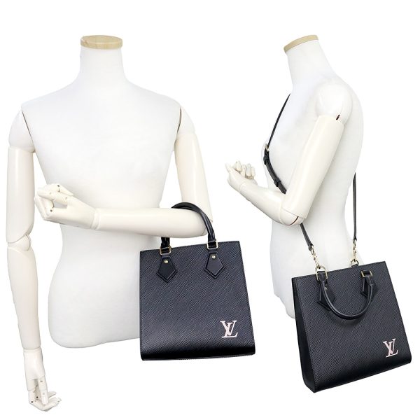 200013141019 8 Louis Vuitton Sac Plat BB Shoulder Handbag Epi Leather Black