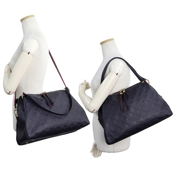 200013153019 8 Louis Vuitton Ponthu Shoulder Handbag Monogram Empreinte Marine Rouge
