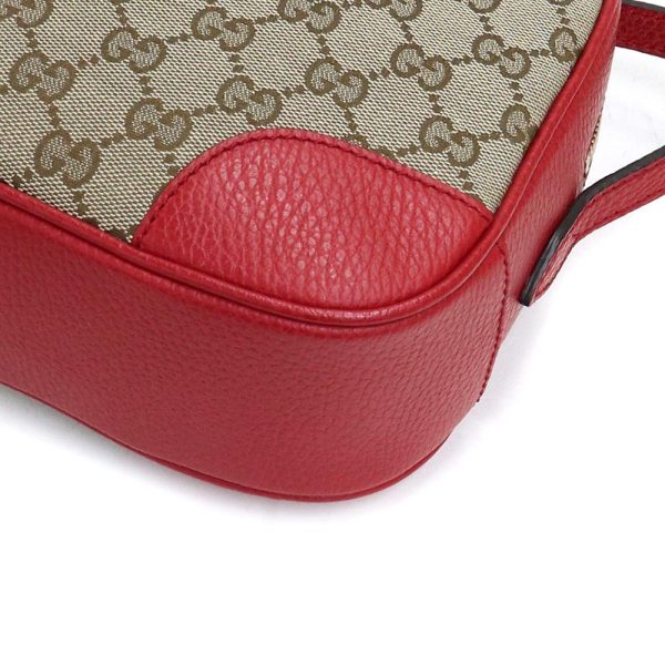 200013238019 10 Gucci Shoulder Bag Crossbody GG Leather Beige Red