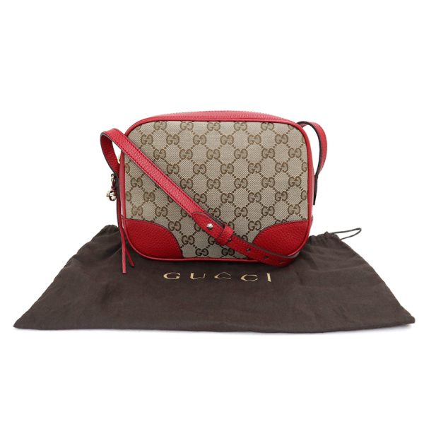 200013238019 2 Gucci Shoulder Bag Crossbody GG Leather Beige Red