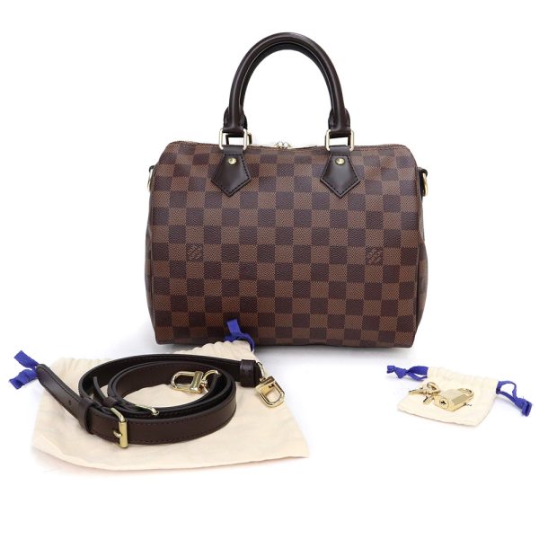 200013251019 2 LOUIS VUITTON Speedy bandouliere 25 Crossbody Damier Brown