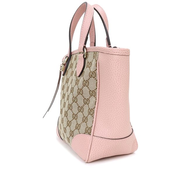 200013260019 4 Gucci Mini Shoulder GG Canvas Leather Beige Pink