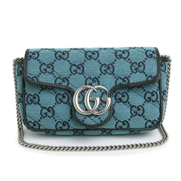 200013279019 Gucci GG Marmont Mini Chain Shoulder Bag Blue