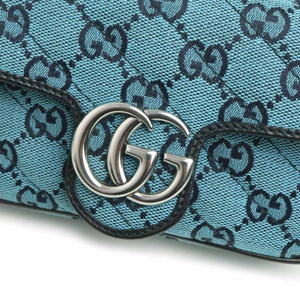 200013279019 11 Gucci GG Marmont Mini Chain Shoulder Bag Blue