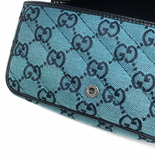 200013279019 13 Gucci GG Marmont Mini Chain Shoulder Bag Blue