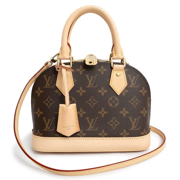 200013289019 LOUIS VUITTON Alma Shoulder Bag Monogram Smooth Leather Brown