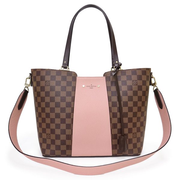 200013290019 Louis Vuitton Jersey Tote Bag Damier Magnolia Pink Brown