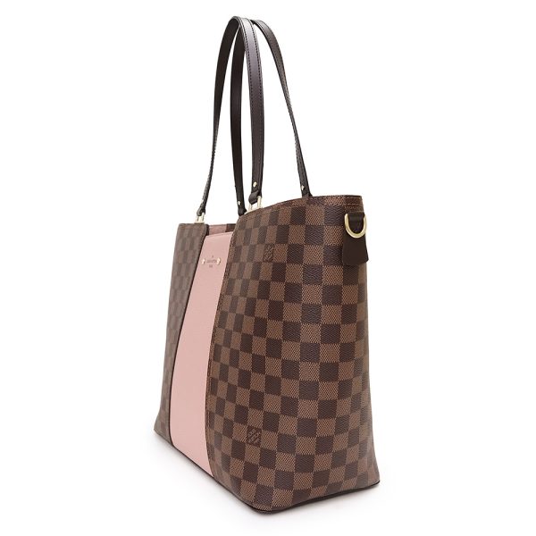 200013290019 4 Louis Vuitton Jersey Tote Bag Damier Magnolia Pink Brown