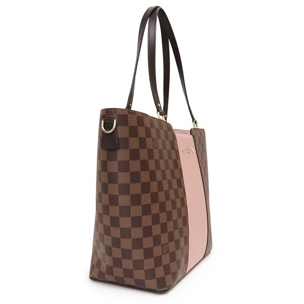 200013290019 5 Louis Vuitton Jersey Tote Bag Damier Magnolia Pink Brown