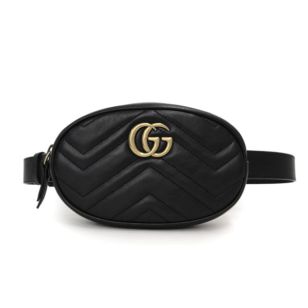 200013313019 Gucci GG Marmont Belt Body Bag Waist Pouch Black