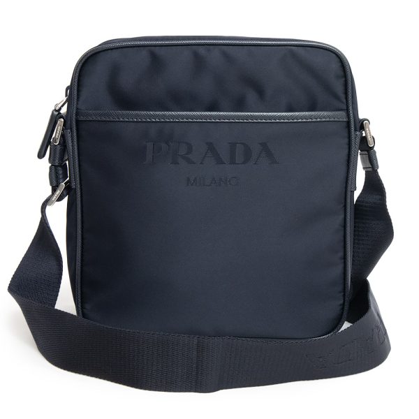 200013341019 Prada Triangle Logo Tessuto Saffiano Nylon Leather Blue