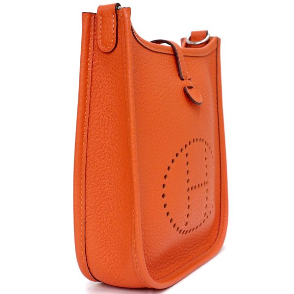 200013430019 4 Hermes Evelyn TPM 16 Taurillon Clemence Shoulder Bag Feu Orange