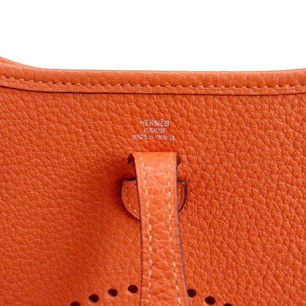 200013430019 9 Hermes Evelyn TPM 16 Taurillon Clemence Shoulder Bag Feu Orange