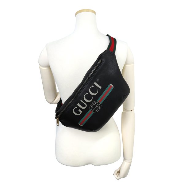 200013461019 8 Gucci Shoulder Waist Pouch Crossbody Leather Black