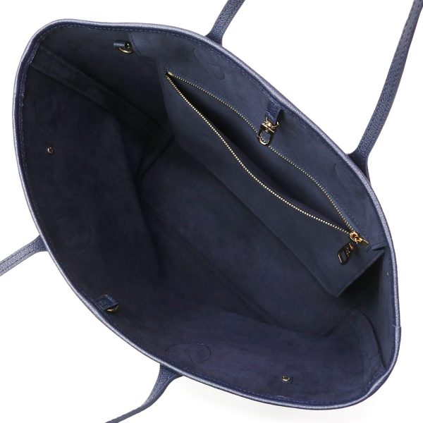 200013463019 3 LOUIS VUITTON MM Tote Bag Monogram Empreinte Leather Navy Blue