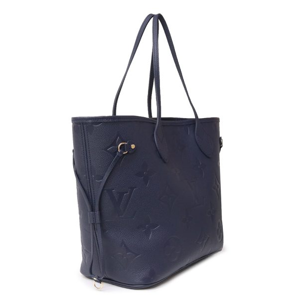 200013463019 4 LOUIS VUITTON MM Tote Bag Monogram Empreinte Leather Navy Blue