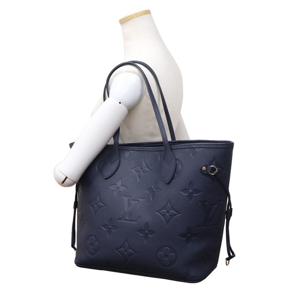 200013463019 8 LOUIS VUITTON MM Tote Bag Monogram Empreinte Leather Navy Blue