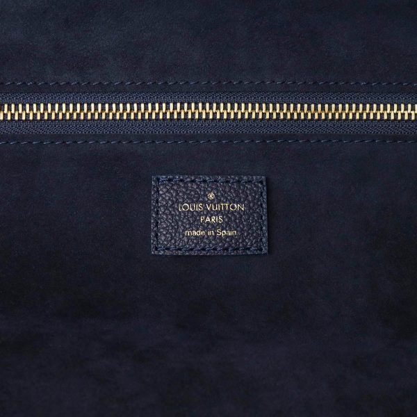 200013463019 9 LOUIS VUITTON MM Tote Bag Monogram Empreinte Leather Navy Blue