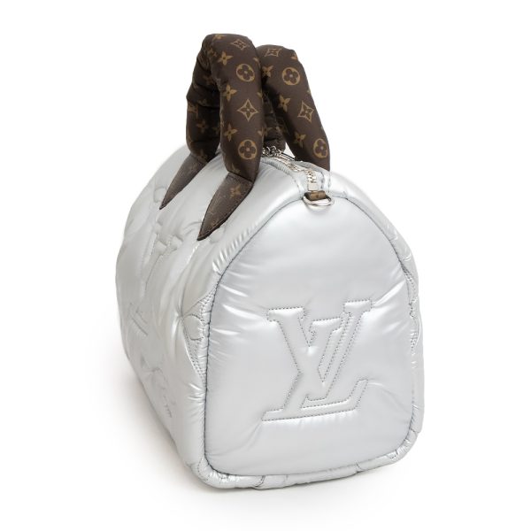 200013469019 5 Louis Vuitton LV Pillow Speedy Bandouliere 25 Nylon Crossbody Silver