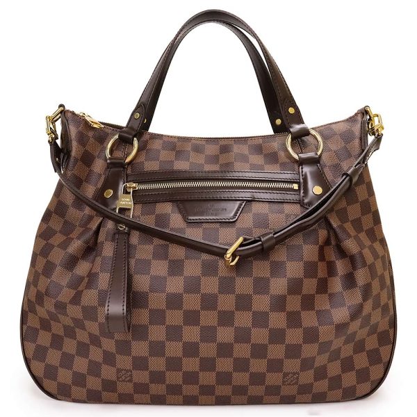 200013598019 LOUIS VUITTON Evora handbag Damier leather brown