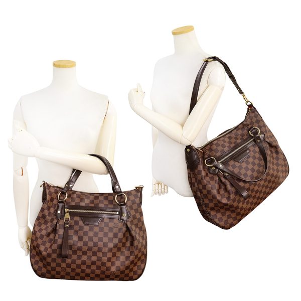 200013598019 8 LOUIS VUITTON Evora handbag Damier leather brown