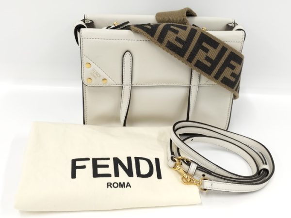 2000207257800070 10 Fendi Flip Small Leather Shoulder Bag Ivory