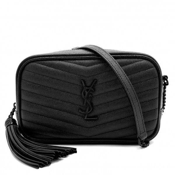 2000229246900205 7 Saint Laurent Lou Mini Bag YSL Logo Small Shoulder Crossbody Black